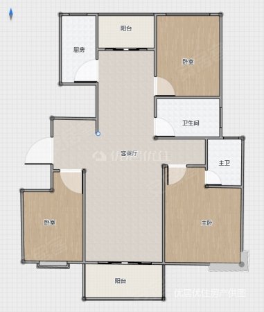 鸿玺台3室138平精装南北通透看房方便
