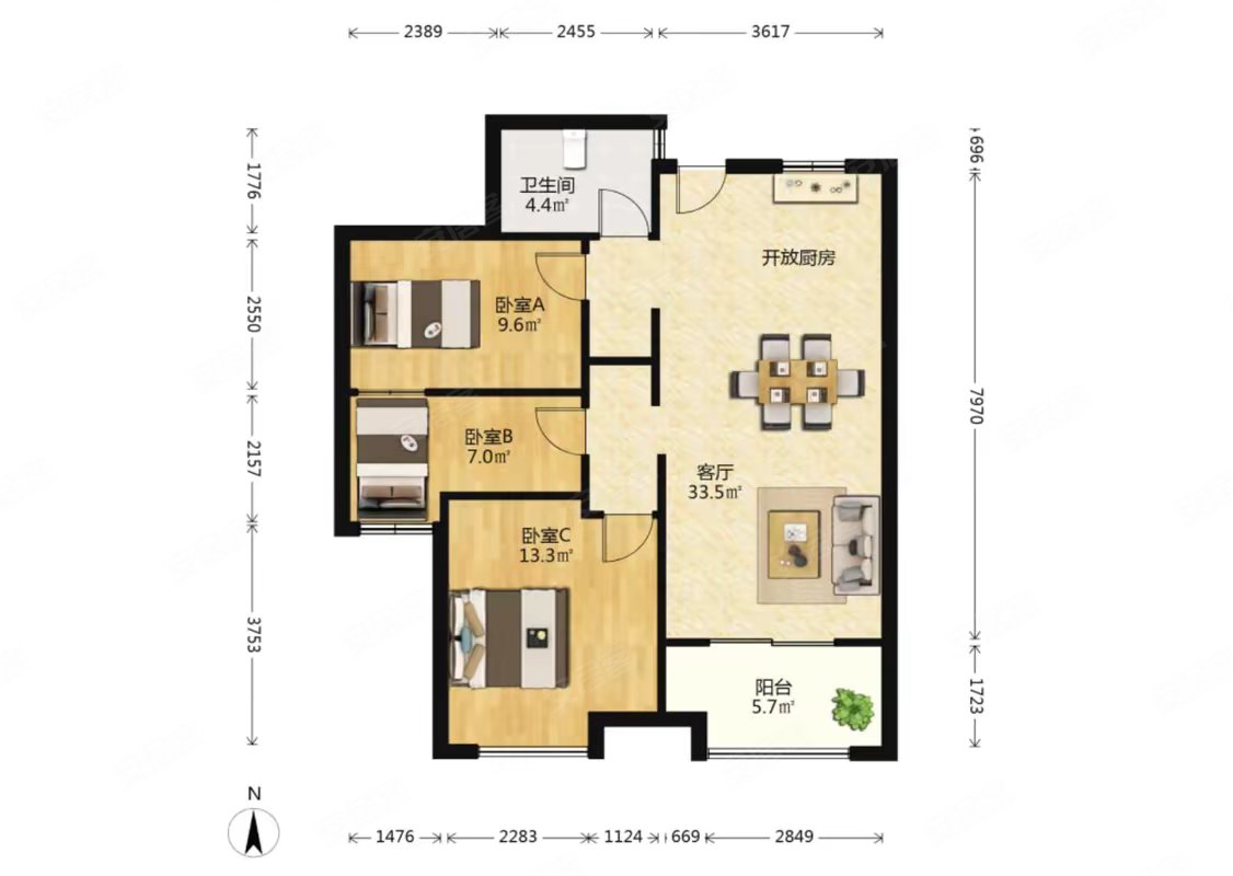 专卖阳光龙庭!精装好楼层!价格交给我!精致三房!业主诚售