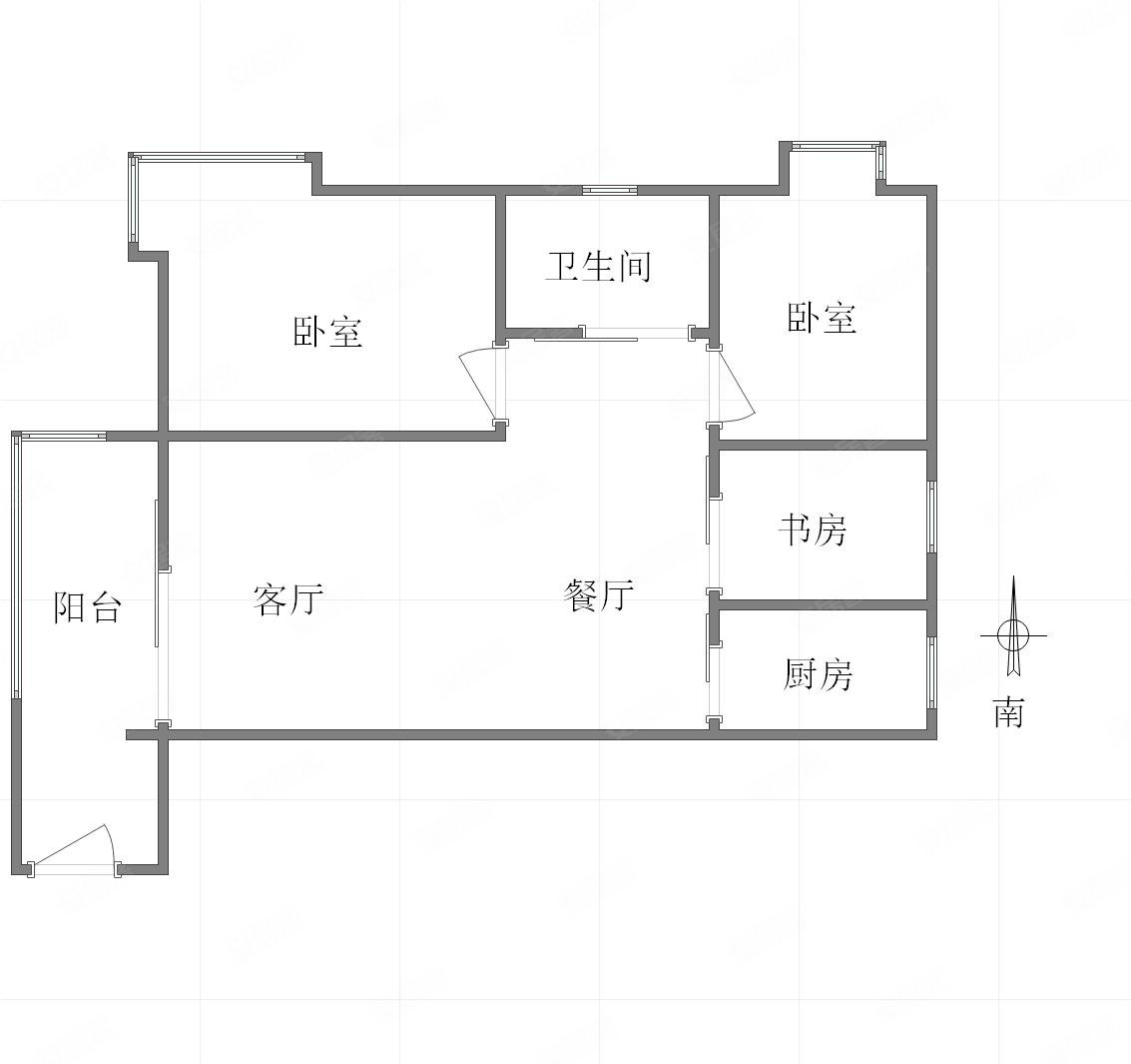 丽水菁苑3室2厅1卫82㎡南北85.5万