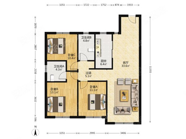 沈阳和平长白深航翡翠城下楼万象汇 全名户型 交通便利 地铁采光好