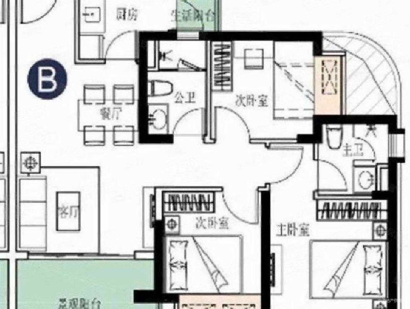 (一手新房)罗湖粤海城积分,带通燃气带阳台不计 商务公寓