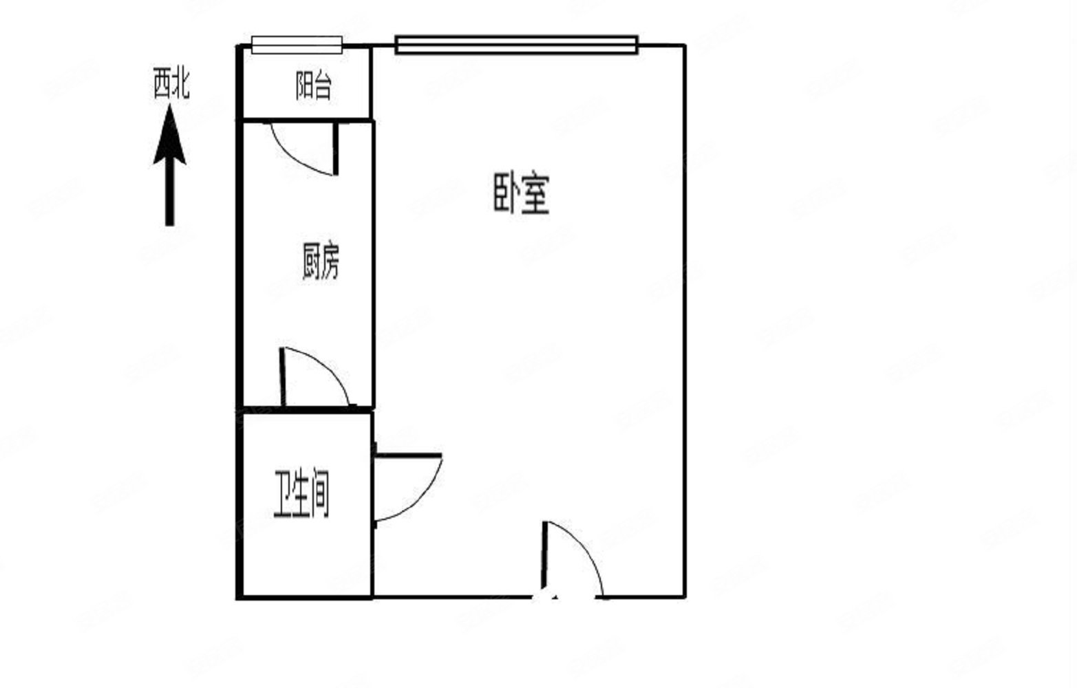 江东好世界1室0厅1卫49.04㎡东54万