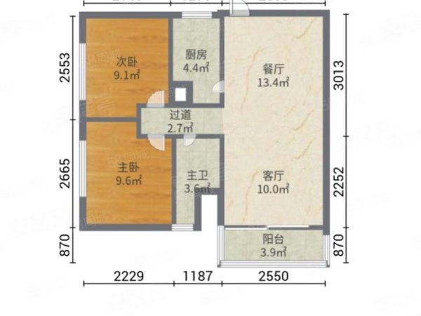 【多图】麒麟公馆,杨村街租房,麒麟公馆 2室2厅1卫 1800.