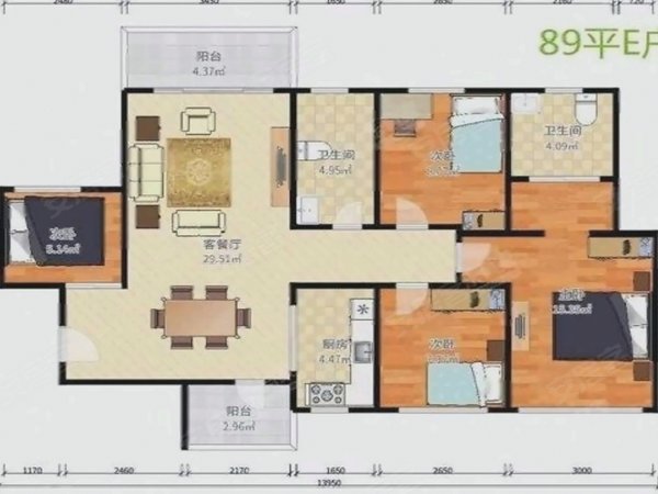 【多图】宝能城花园(东区),大学城租房,宝能城花园(东区) 4室2厅2卫