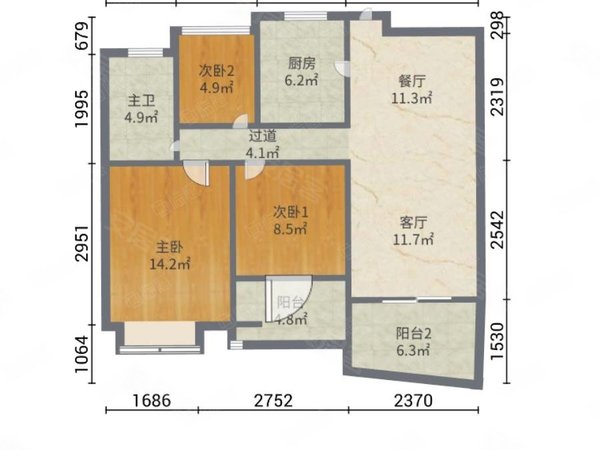 崑山周市鎮萬達崑山頤景園萬達旁邊頤景園3房2廳1衛房源採光好業主