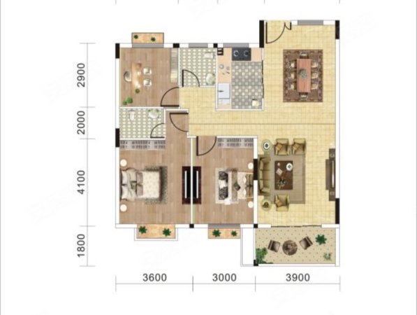 涢东学府3室2厅2卫128㎡南北60万