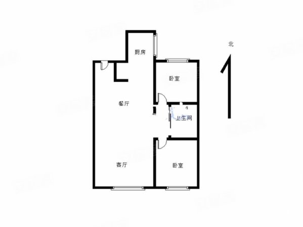 中天悦郡2室2厅1卫98㎡南60万