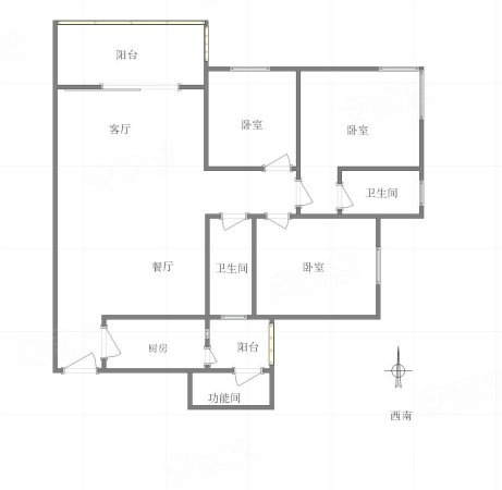 中粮天悦壹号(二期高层)3室2厅2卫126㎡南北175.8万