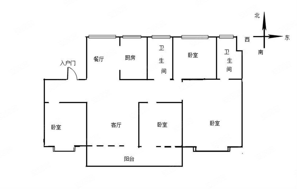 洛城碧桂园小四室户型144平带车位仅售140万