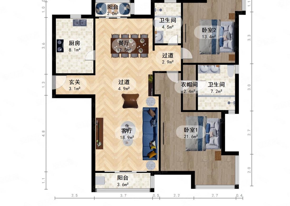 外滩992室2厅1卫97.98㎡南930万