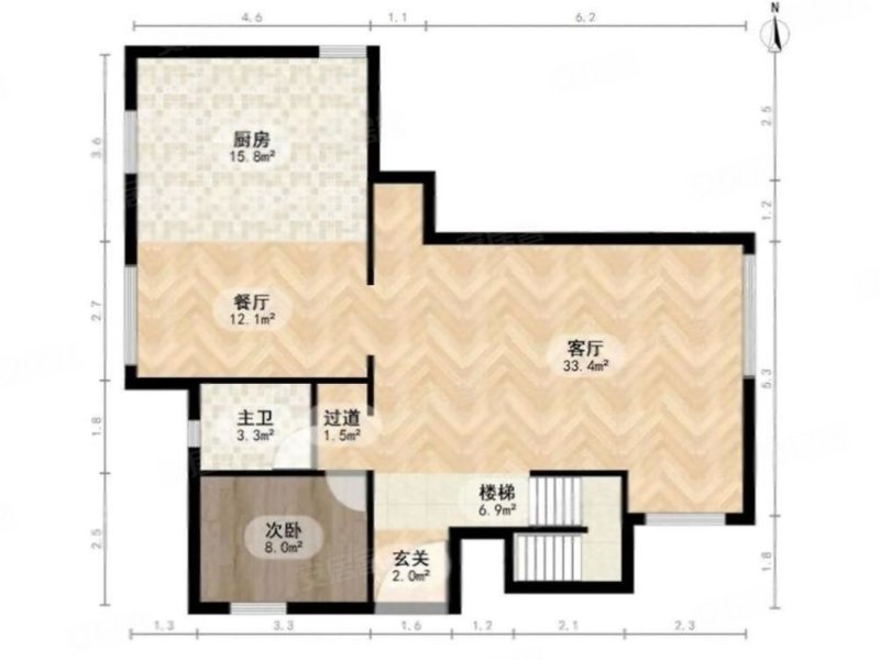 嘉浩别墅4室3厅3卫224㎡南北1850万