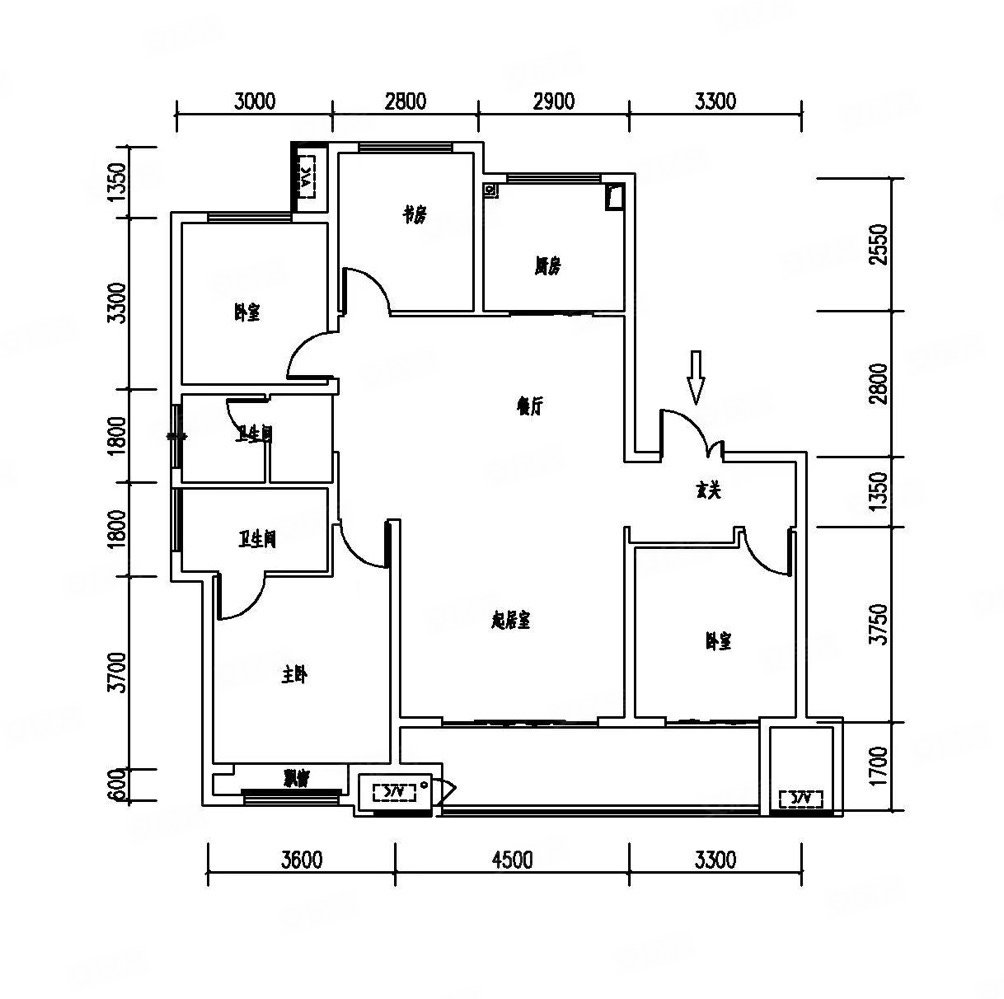 珑玺湾4室2厅2卫143.43㎡南北124万