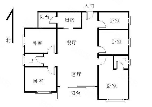 凯旋山庄5室2厅2卫177㎡东南80.8万