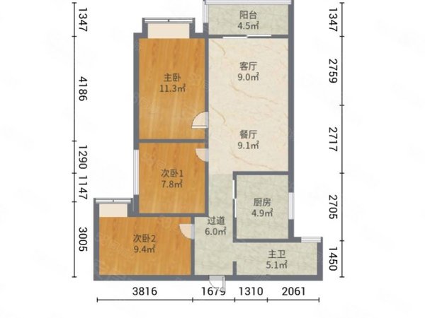 珠海斗门白藤头湖心金茂悦一期湖心金茂悦一期 3室2厅1卫  电梯房 精
