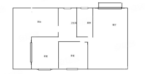 亚威金城(孟津)2室1厅1卫99.86㎡南55万