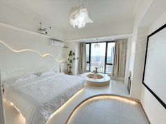 佛山南海金融高新区南海万达广场，温馨奶油风，高层南向采光好，民水民电。出租房源真实图片