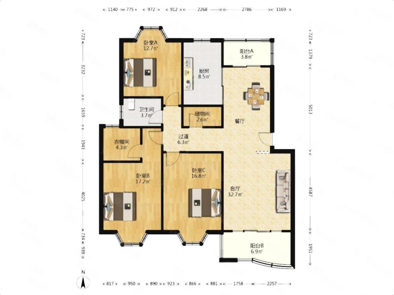 100超低不临街随时腾房简装修锦绣花园