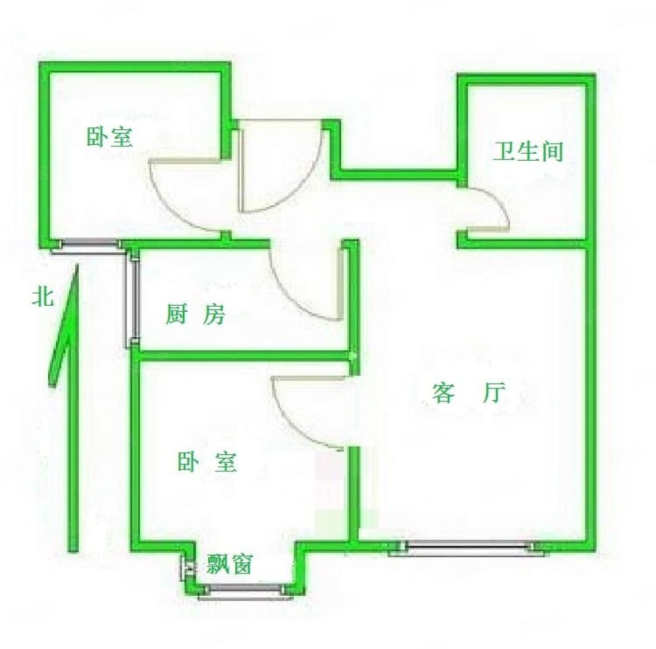 天翠阳光新城(C区)2室1厅1卫73㎡东北275万