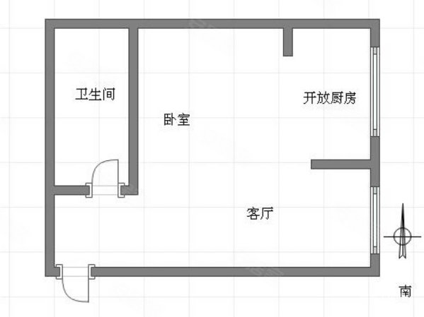 世纪阳光(江北)1室0厅1卫40㎡南北42万