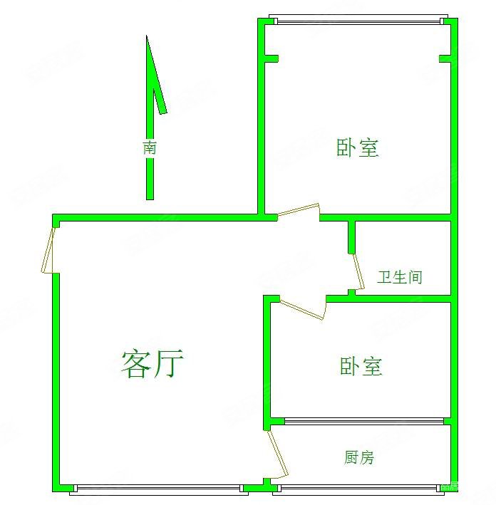 西岸国际2室1厅1卫92.83㎡南北69.5万