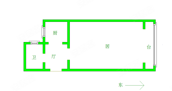 盈江西里1室1厅1卫22.4㎡西45万