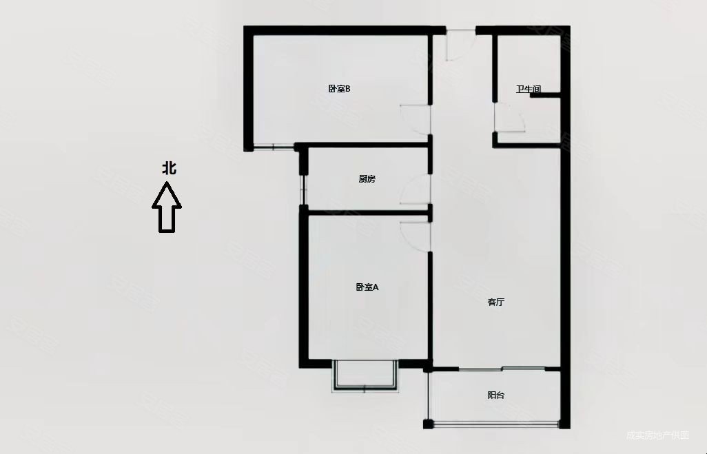 阳光新城(裕华)2室2厅1卫85㎡南90万