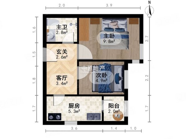 文瑞家园2室1厅1卫52.62㎡东43万