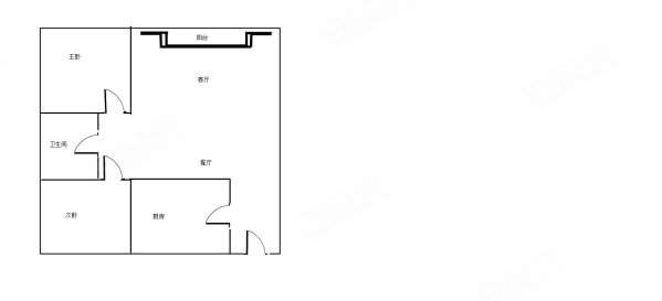 虞山花园新区2室2厅1卫94㎡南北55万