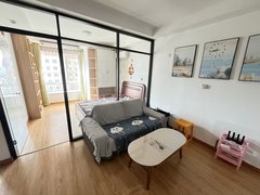青岛市北中央商务区CBD悦澜诚品 精装套二 停车五元一天 密码锁随时看 近地铁出租房源真实图片