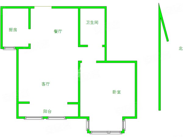 经纬嘉园东区2室1厅1卫75平电梯房