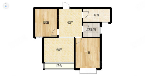 榴贵苑2室2厅1卫90.84㎡南北62万