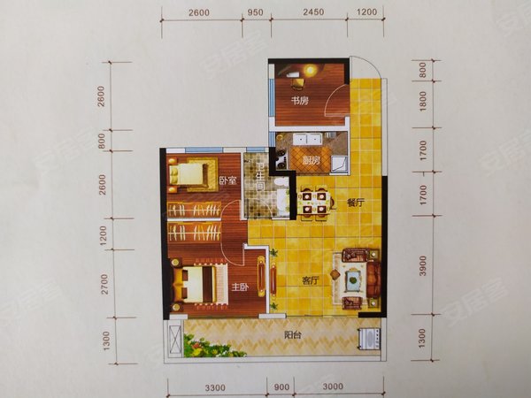 南宁青秀凤岭北联发君澜(二期)联发君澜(二期) 3室2厅2卫 配套齐全 74
