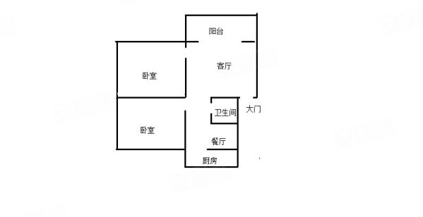 信园小区2室1厅1卫69.46㎡南北35万