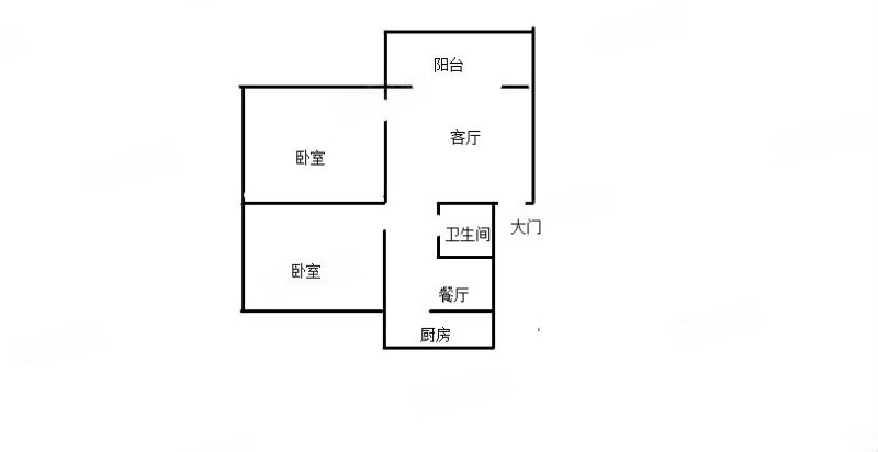 信园小区2室1厅1卫69.46㎡南北35万