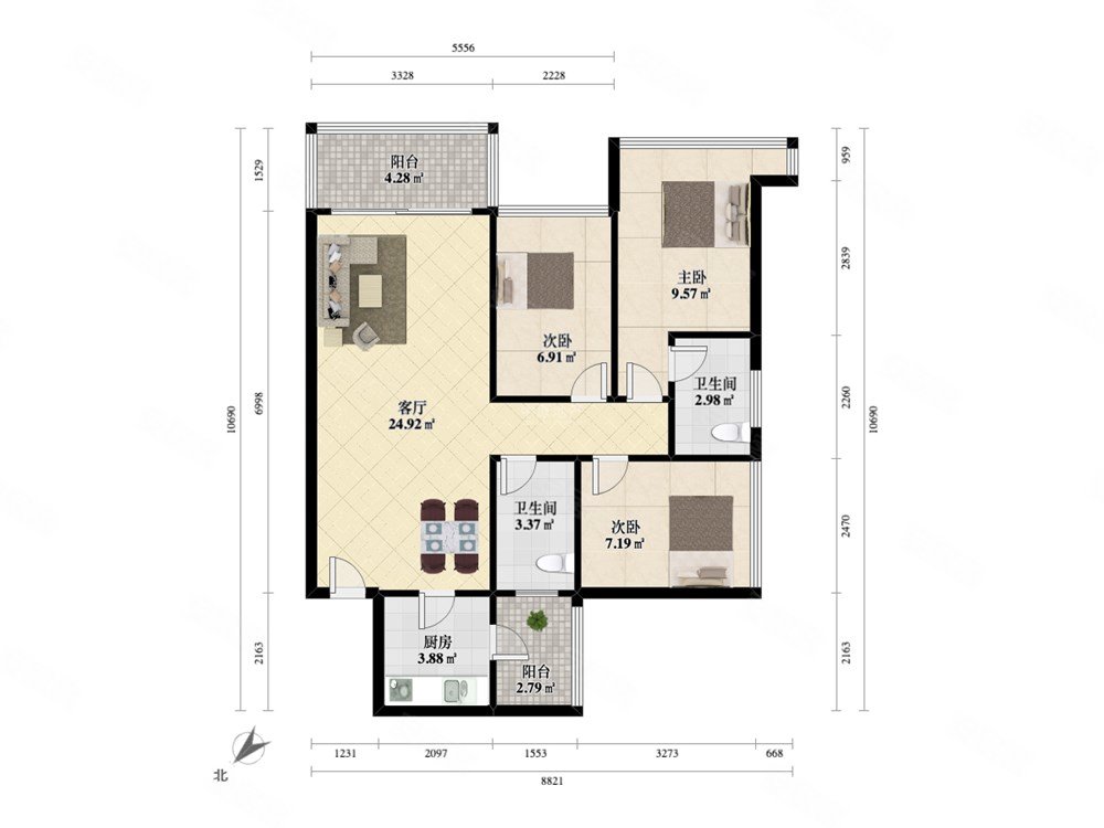 深业东岭 近地铁 医疗配套成熟 满五   交通便捷 双卫格局