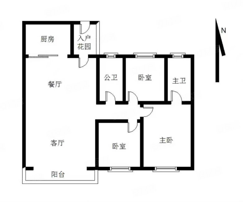 长银滨湖新城3室2厅2卫125㎡南北88万