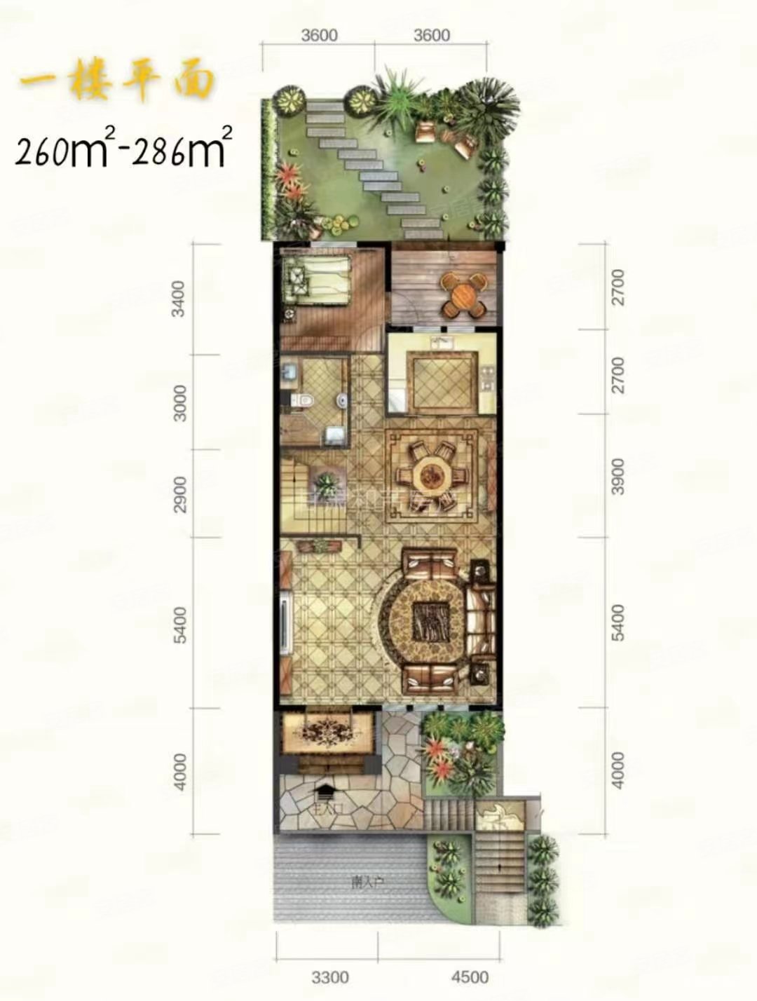 华远三千院(别墅)4室3厅4卫287.27㎡南北360万
