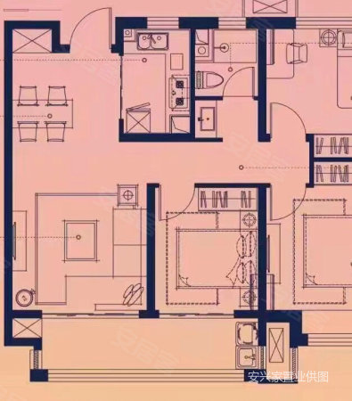 建翔东区3室2厅1卫117㎡南北60.8万