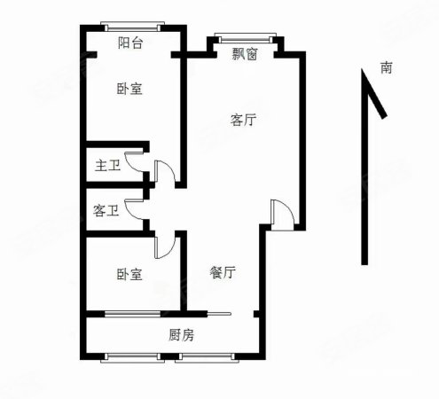 丽都花园2室2厅1卫90㎡南北31万