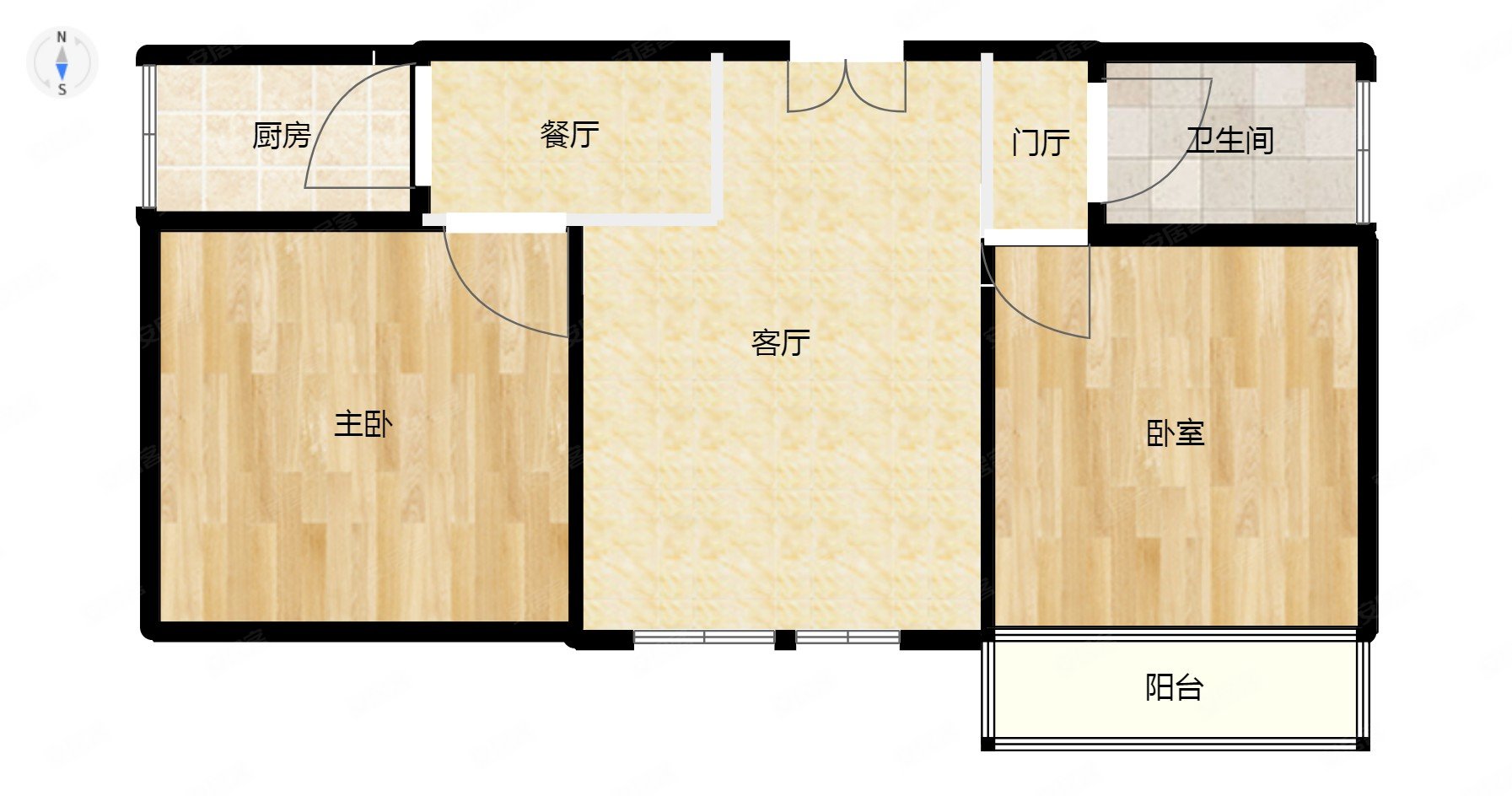 瑞安花园 电梯房 中间楼层 飞机户型 三室朝阳 全天阳光无遮,瑞安花园