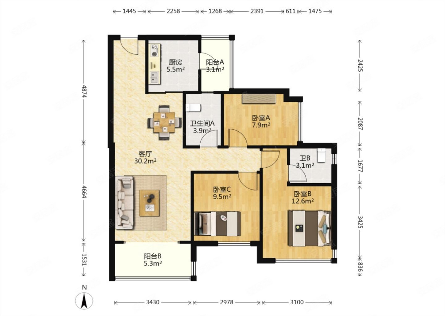 长沙房产网>长沙二手房>岳麓二手房>银盆岭二手房>保利天禧>