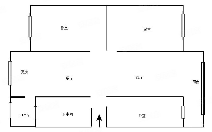 端头房和平村4楼标准3房户型好有钥匙房东诚心出售