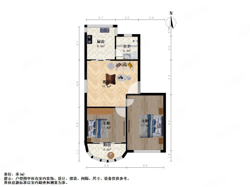 华唐苑2室1厅1卫79.41㎡南350万