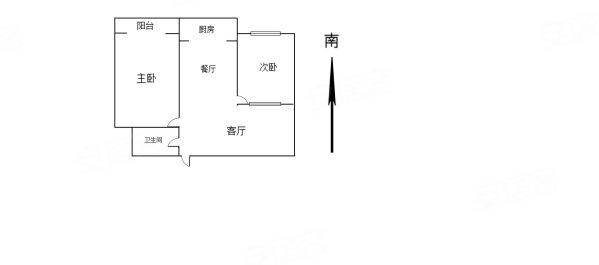 南小巷8号院2室2厅1卫70㎡南75万