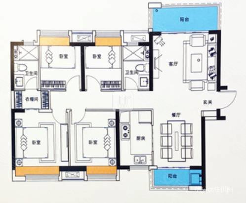 金湘富都4室2厅2卫150㎡南北29.8万