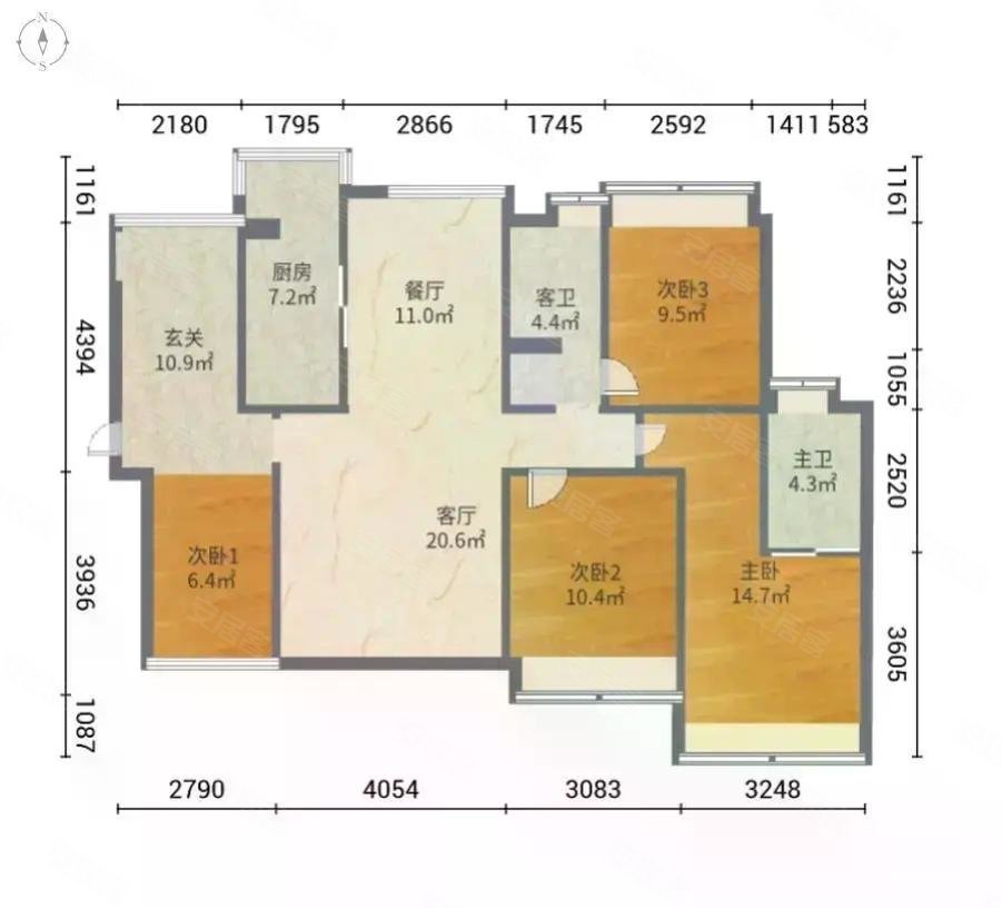 此房税费低风临美丽湾精装4居室业主急售比同户型单价低