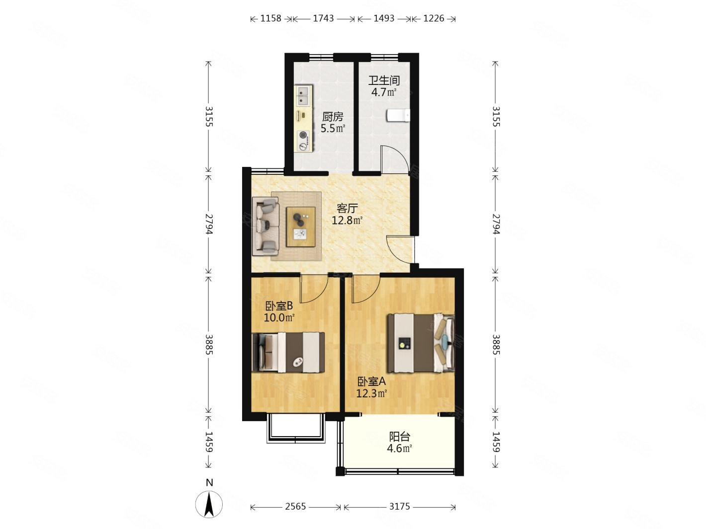 必看好房 南部新城 金港花园 双南户型  有储藏室