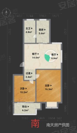 雅安小区2室1厅1卫57㎡南106万