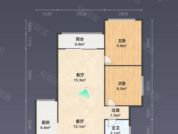 重庆永川人民广场橄榄郡(永川)人民广场住家大2房!楼层不高!