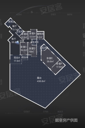 水榭王城(一期)6室2厅3卫187㎡南北210万